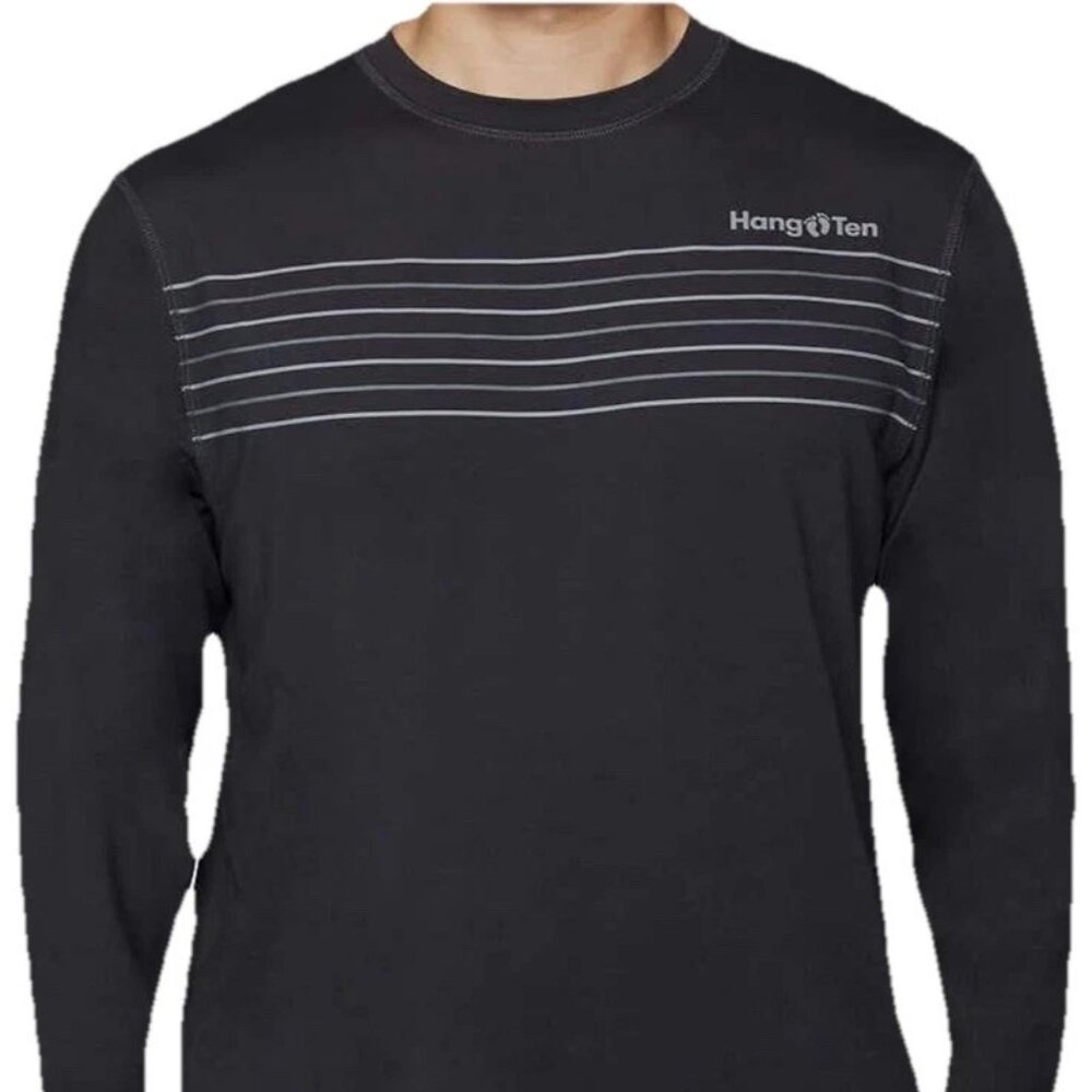 Hang Ten Men's Rashguards - Levee in Dark Grey LS Tee Shirt S UPF 50 NWT